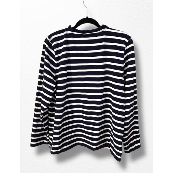 Talbot’s Ruffle Placket Crewneck Knit Top, Size XL - Picture 3 of 10